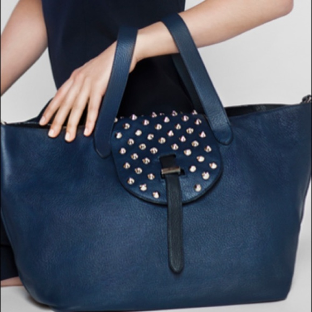 Authentic Meli Melo Limited Edition✨Navy Stud Tote